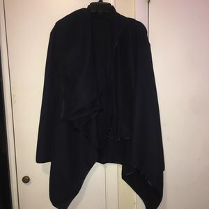 TRENCH COAT OVER THE SHOULDER BUTTON NAVY BLUE